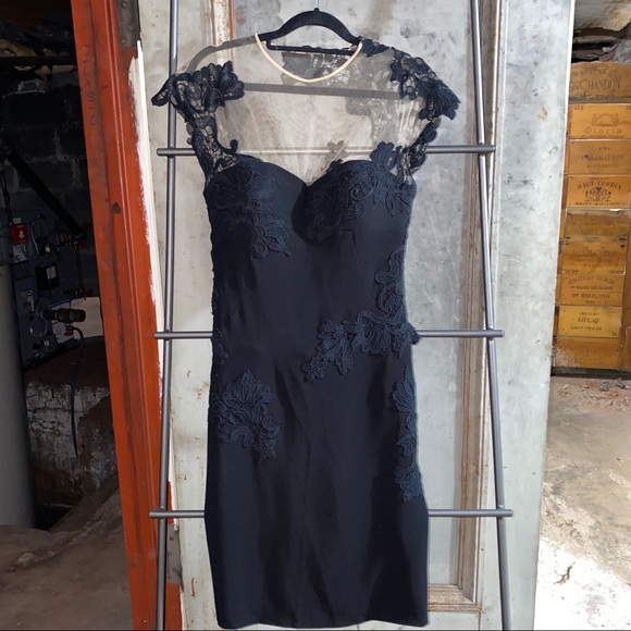 chinese dress ladies Long lingerie-style dress in silk with black and white lace